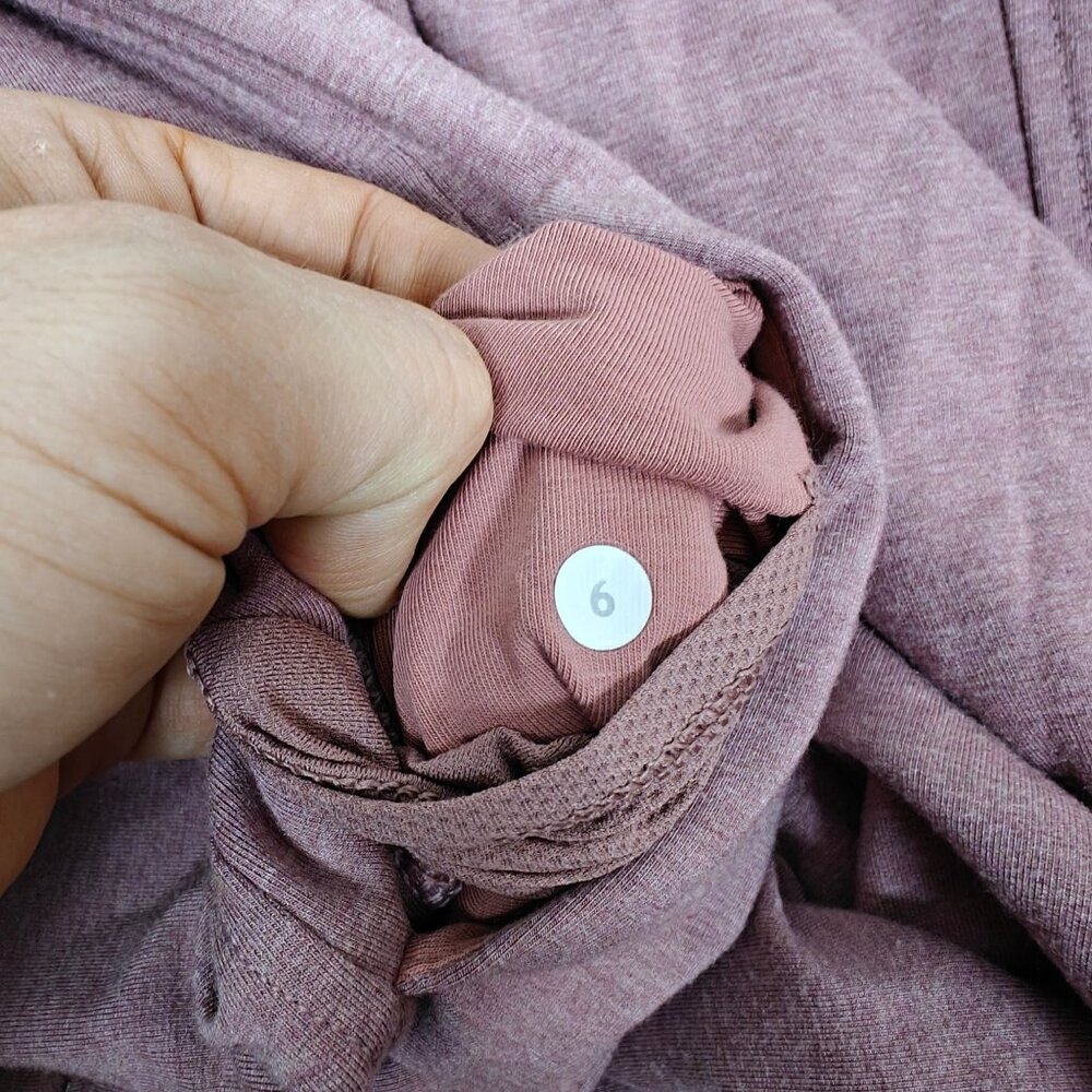 Lululemon Coast Wrap Heathered Mod Chalky Rose Long Sleeve Womens Size 6 - Picture 10 of 10